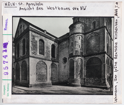 Vorschaubild Köln: St. Aposteln, Ansicht des Westbaues von Nordwesten 